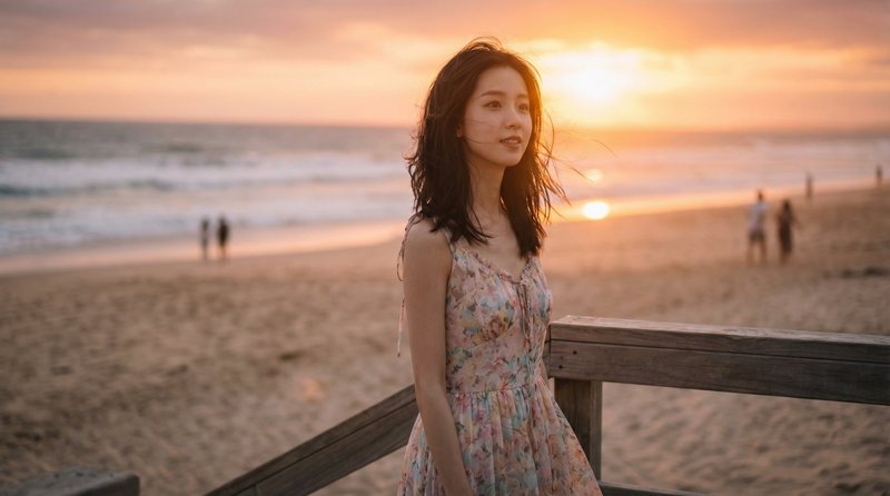 91旅行视频：海边日落浪漫旅拍